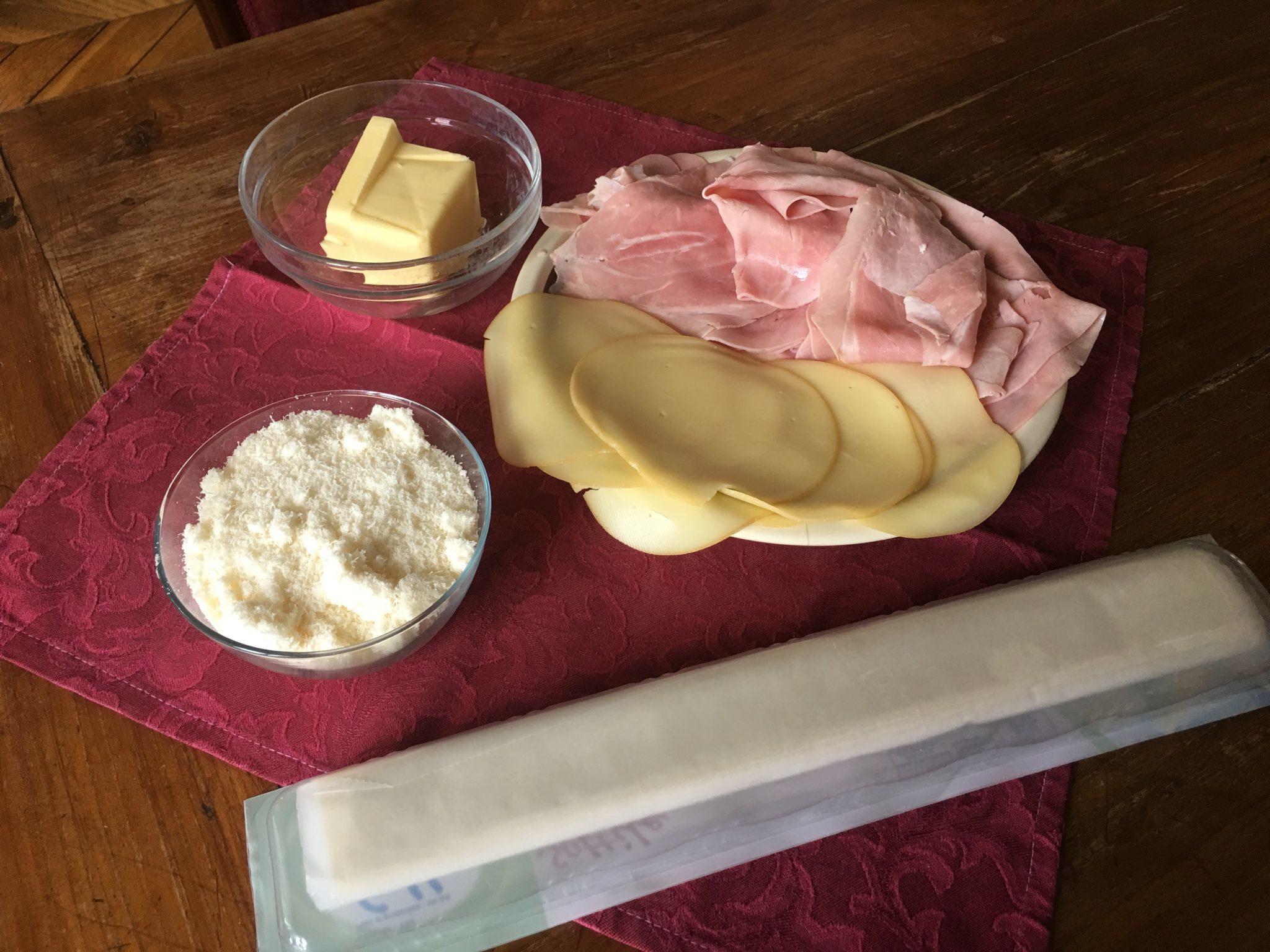 Bouquet croccante di rose fyllo al prosciutto e formaggio - gli ingredienti