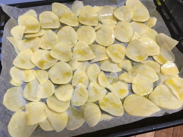 Patate chips al forno