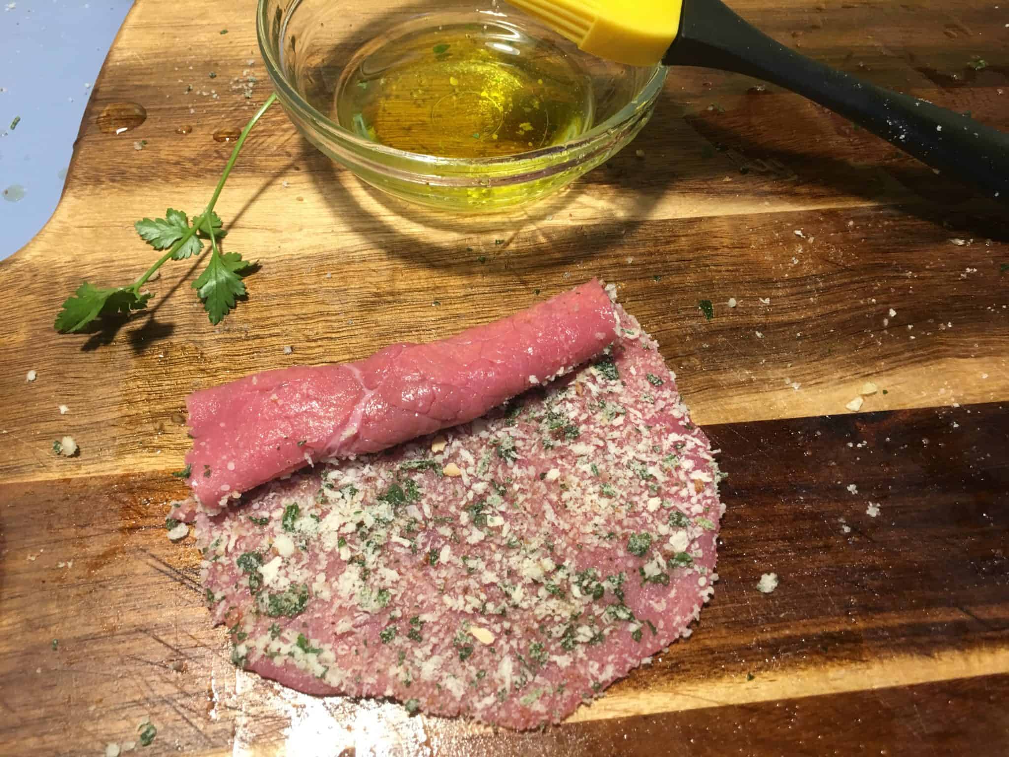 Cannolini di manzo al forno - preparazione