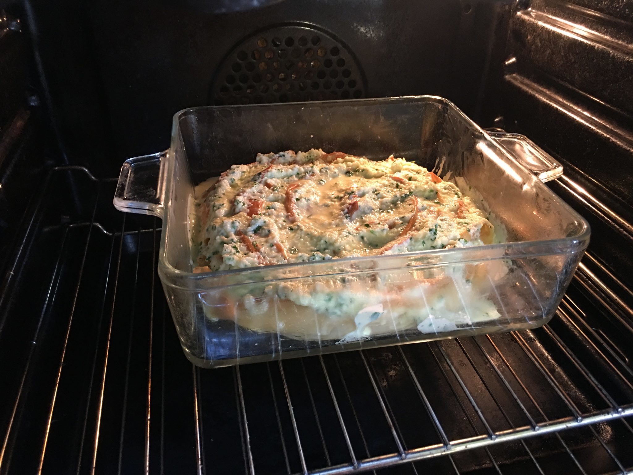 Torta fyllo al parmigiano - in forno per la seconda volta