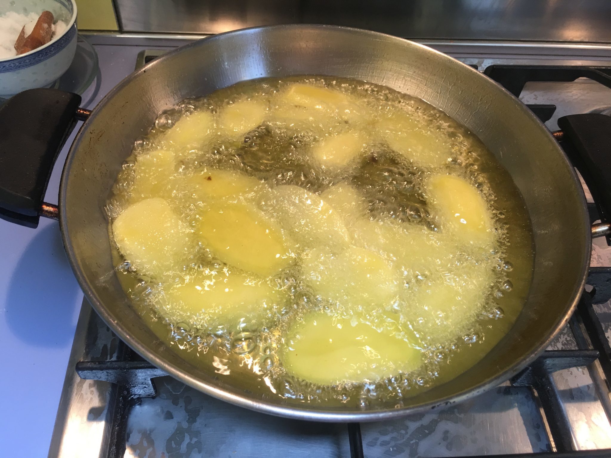 Patate alla parmigiana - frittura delle patate