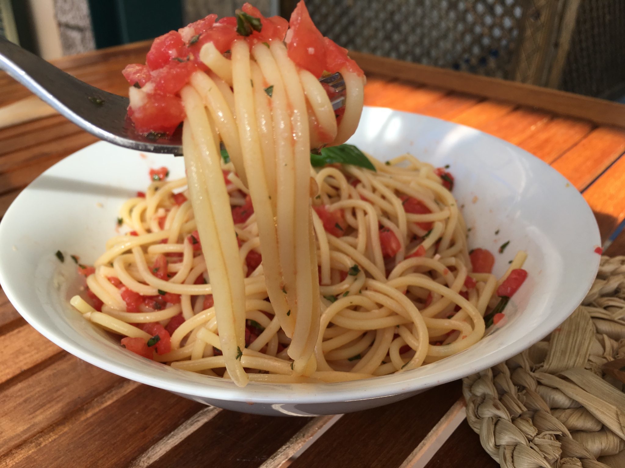 Spaghettoni trapanesi alla Franco Bono - una forchettata
