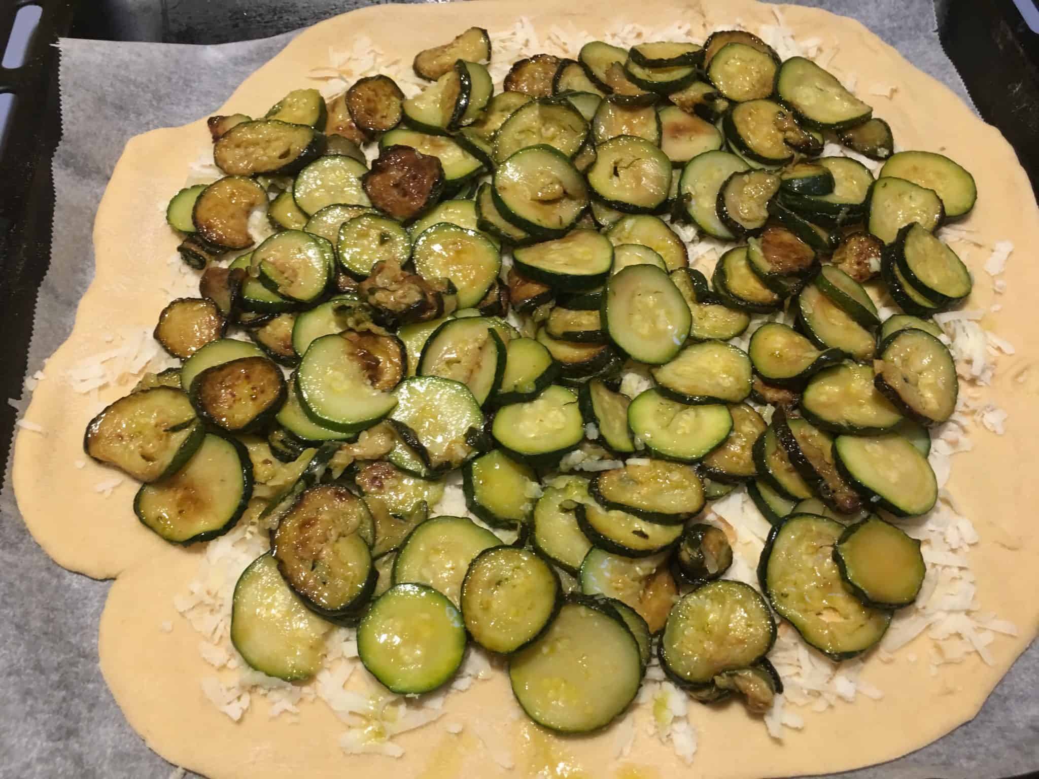 Fiore di zucchine e provola - le zucchine sulla provola